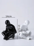 Decorbites creative ceramics glossy black reading figurine living room