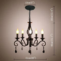 Decorbites crystal black chandelier for dining room candle style light