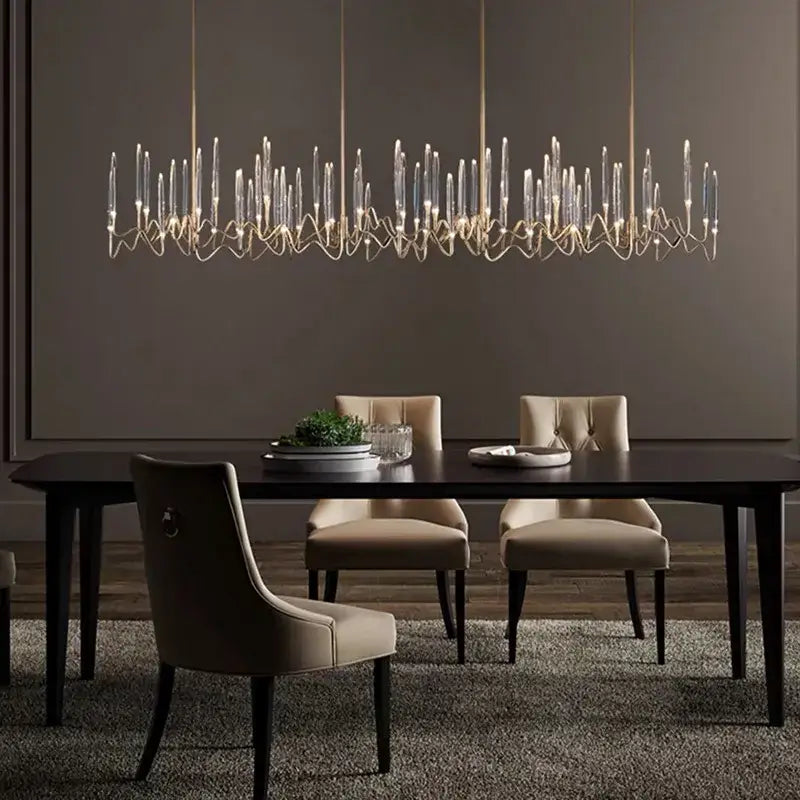 Decorbites crystal branch chandelier gold dining room led light