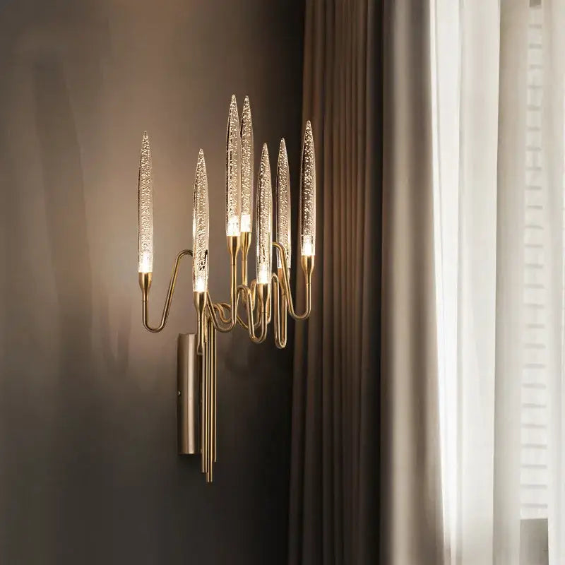 Decorbites crystal branch chandelier gold dining room led light
