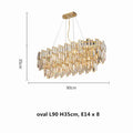 Modern gold crystal ceiling chandelier living room lighting