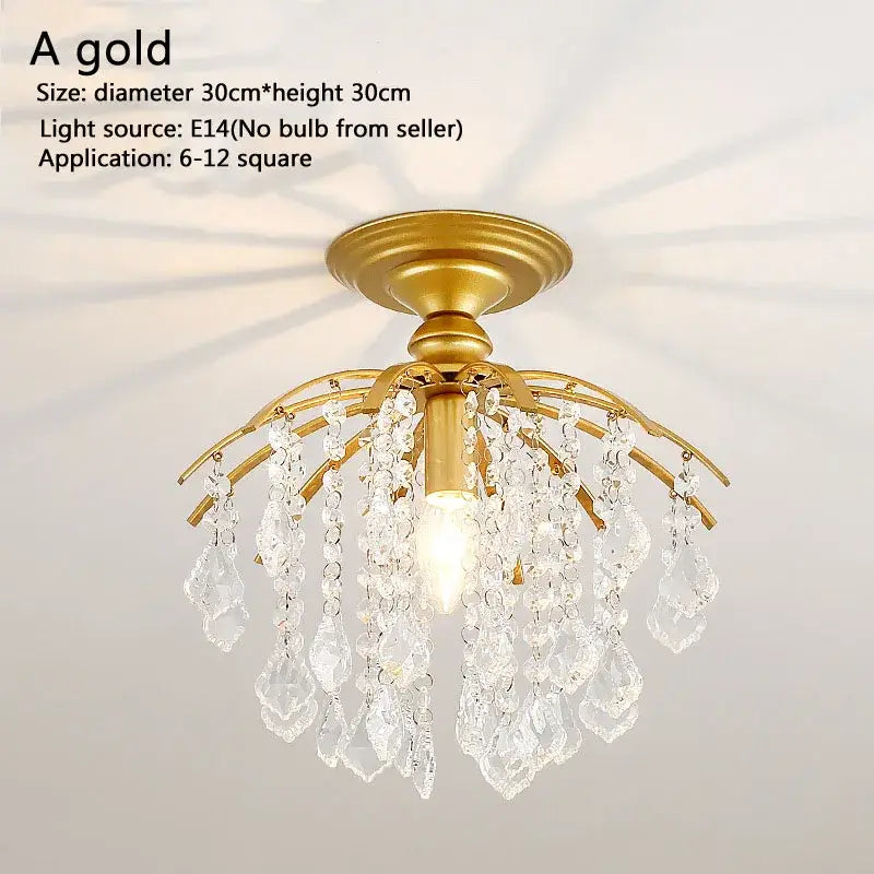 Modern black crystal ceiling light living room chandelier