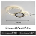Modern luxury triple ring crystal ceiling lights led – living room