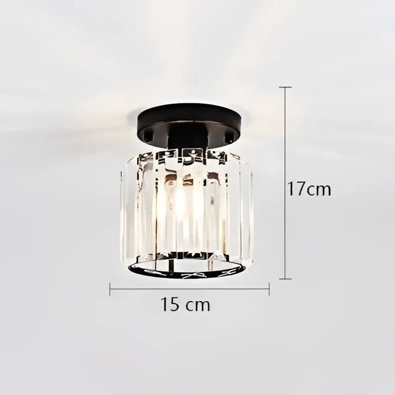 Modern black & gold crystal ceiling lights bedroom glass lamp