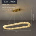 Modern golden spiral decorbites crystal ceiling lights living room