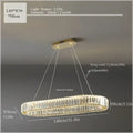 Modern crystal ceiling pendant – dining room double ring chandelier