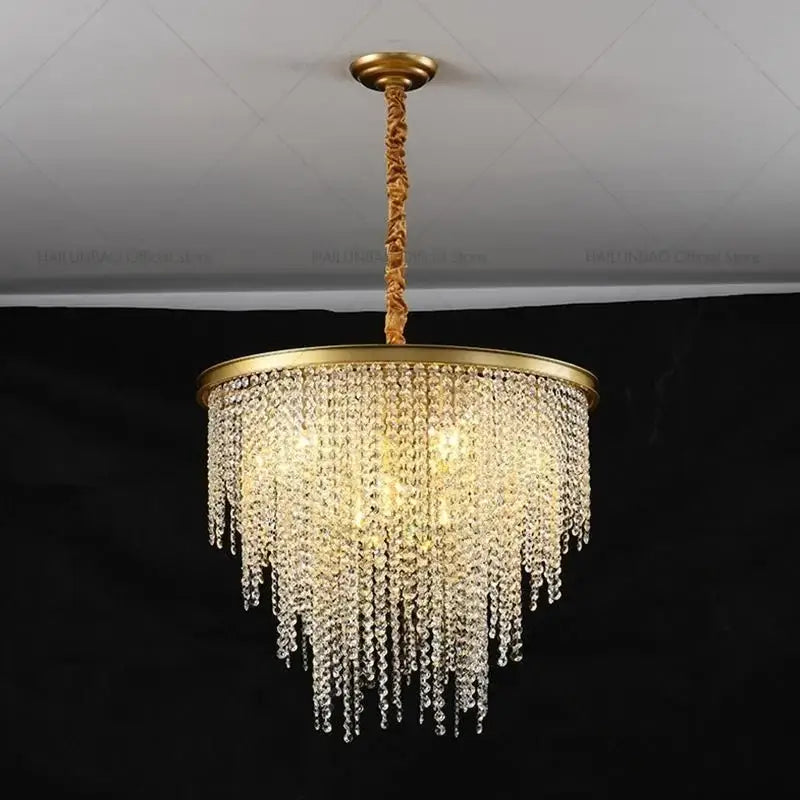 Post-modern gold decorbites crystal chandelier living room lighting