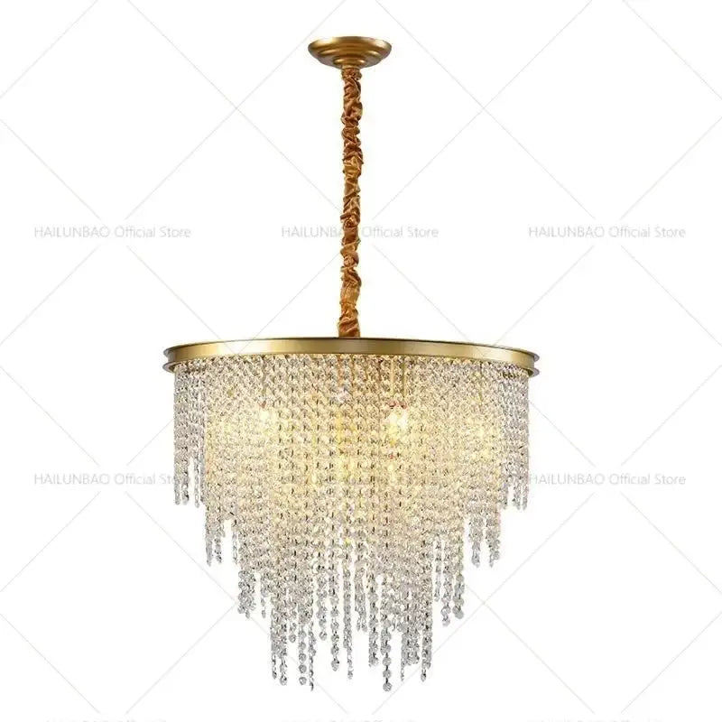 Post-modern gold decorbites crystal chandelier living room lighting