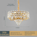 Luxury gold multi-tier decorbites crystal chandelier dining room light