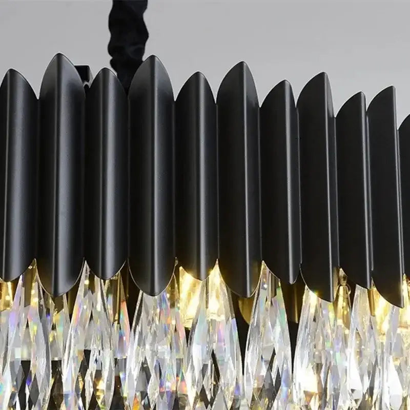 Modern black & gold decorbites crystal chandelier living room pendant light