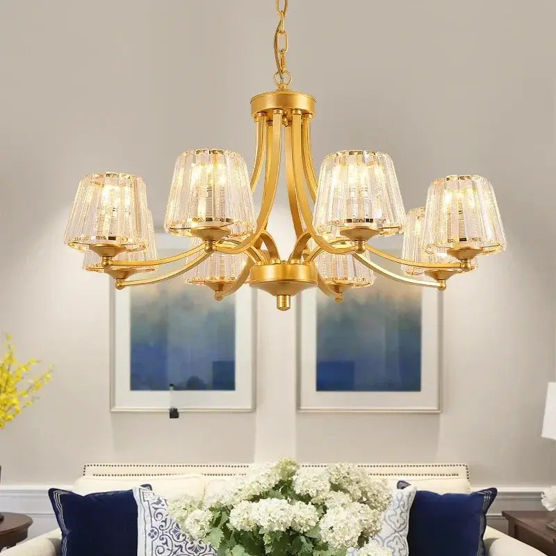 Modern gold decorbites crystal chandelier for living room dining space