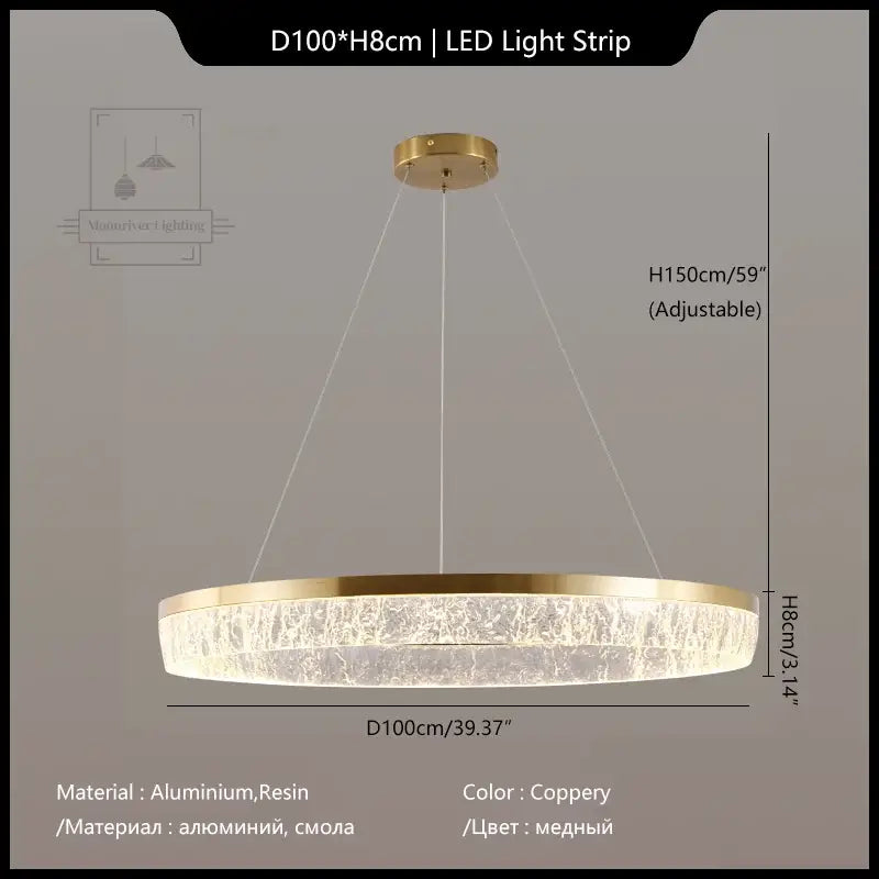 Modern gold decorbites crystal chandelier – dining room pendant light