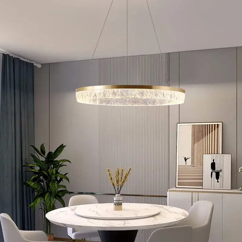 Modern gold decorbites crystal chandelier – dining room pendant light