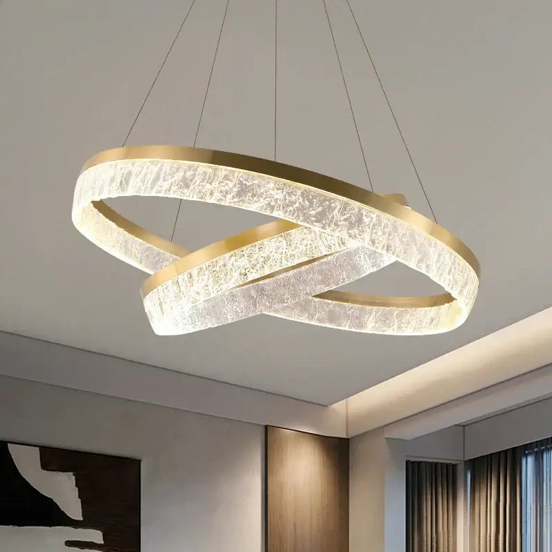 Modern gold decorbites crystal chandelier – dining room pendant light