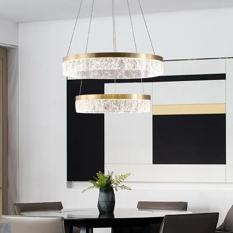Modern gold decorbites crystal chandelier – dining room pendant light