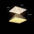 Modern rectangular crystal chandelier dining room pendant light