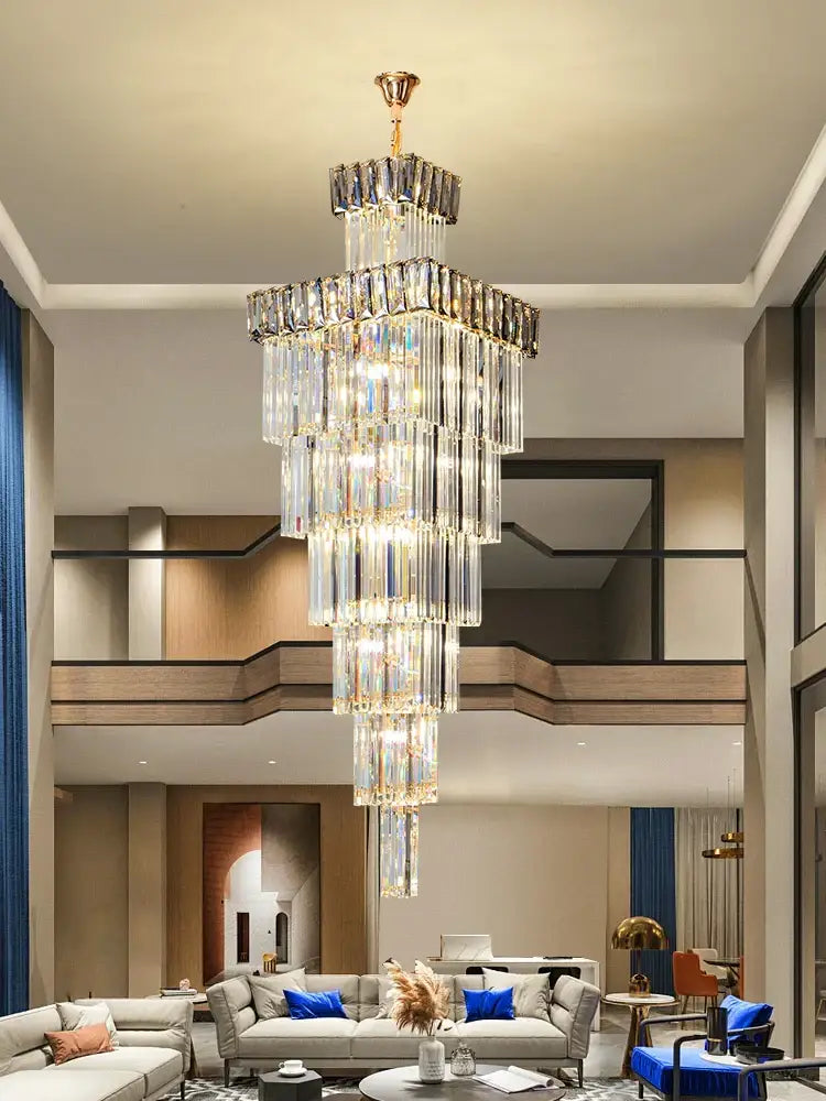 Modern gold decorbites crystal chandelier staircase pendant light
