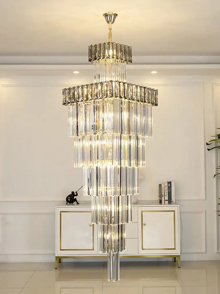 Modern gold decorbites crystal chandelier staircase pendant light