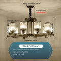 Decorbites crystal chandelier gold geometric living room light
