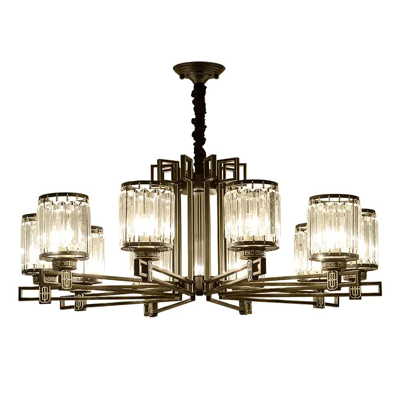 Decorbites crystal chandelier gold geometric living room light