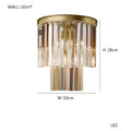 Modern copper & clear glass crystal chandelier living room light