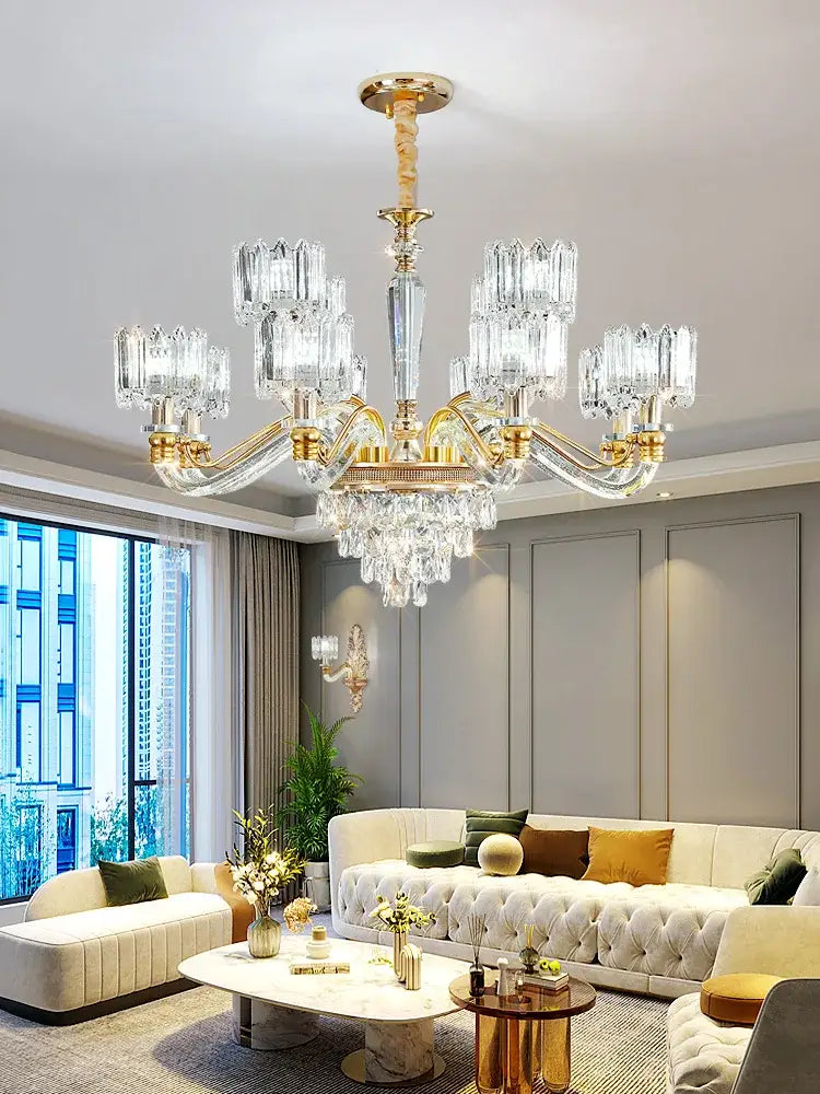 Elegant gold decorbites crystal chandelier for living room