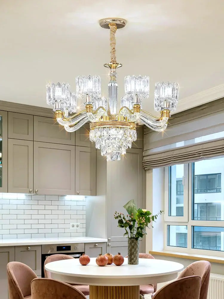 Elegant gold decorbites crystal chandelier for living room