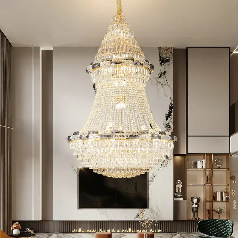 European gold decorbites crystal chandelier for living room luxury