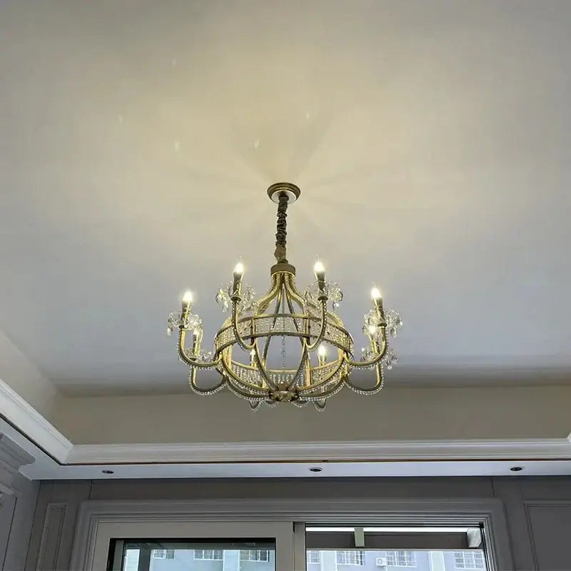 Antique silver decorbites crystal chandelier for dining room