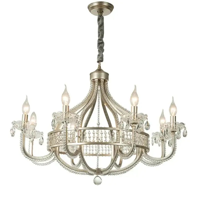 Antique silver decorbites crystal chandelier for dining room