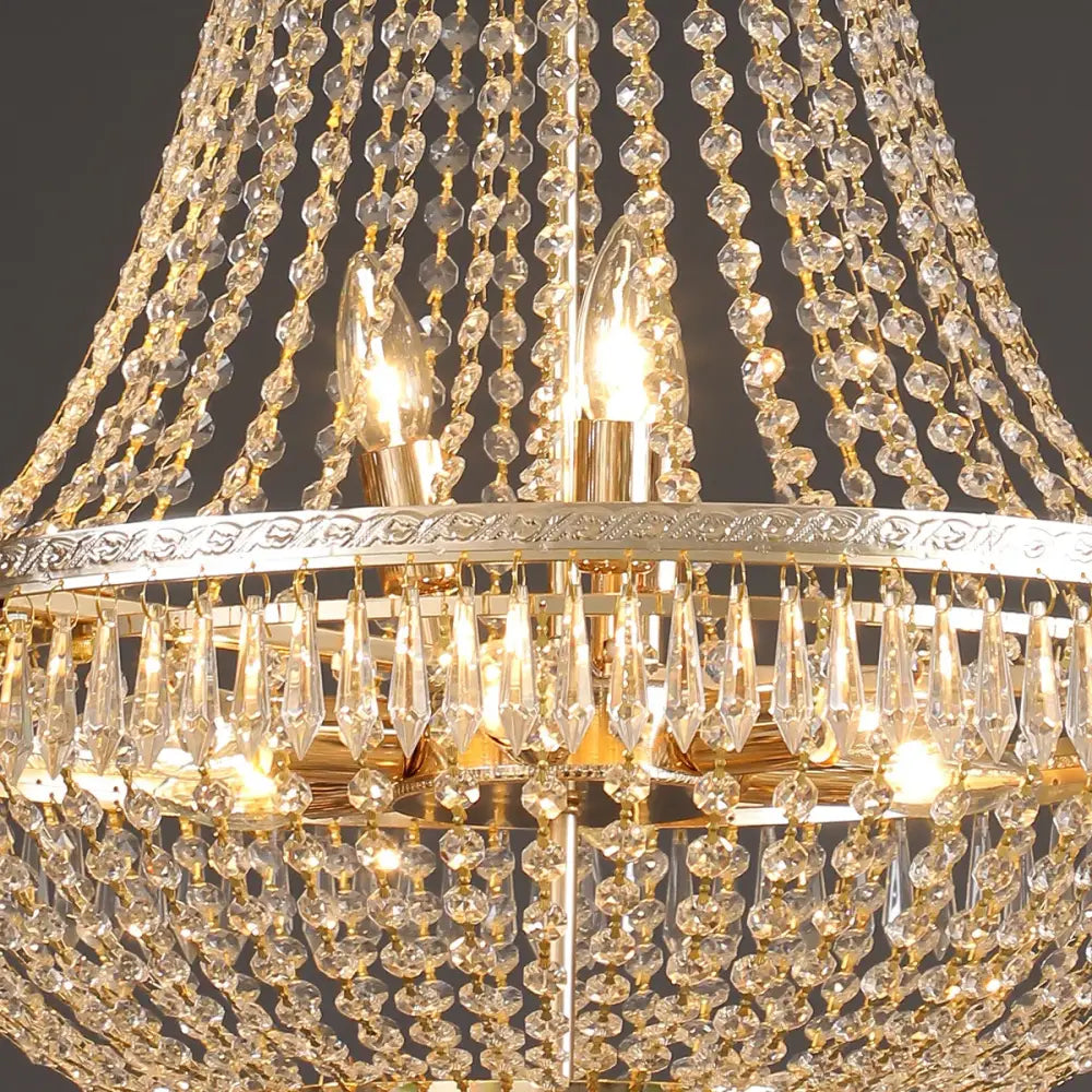 Ornate silver multi tier decorbites crystal chandelier living room