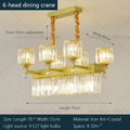 Decorbites crystal chandelier golden multi tiered living room lamp