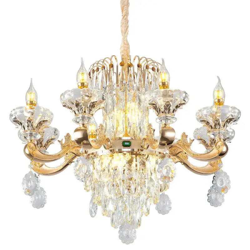 Classic european gold decorbites crystal chandelier dining room light