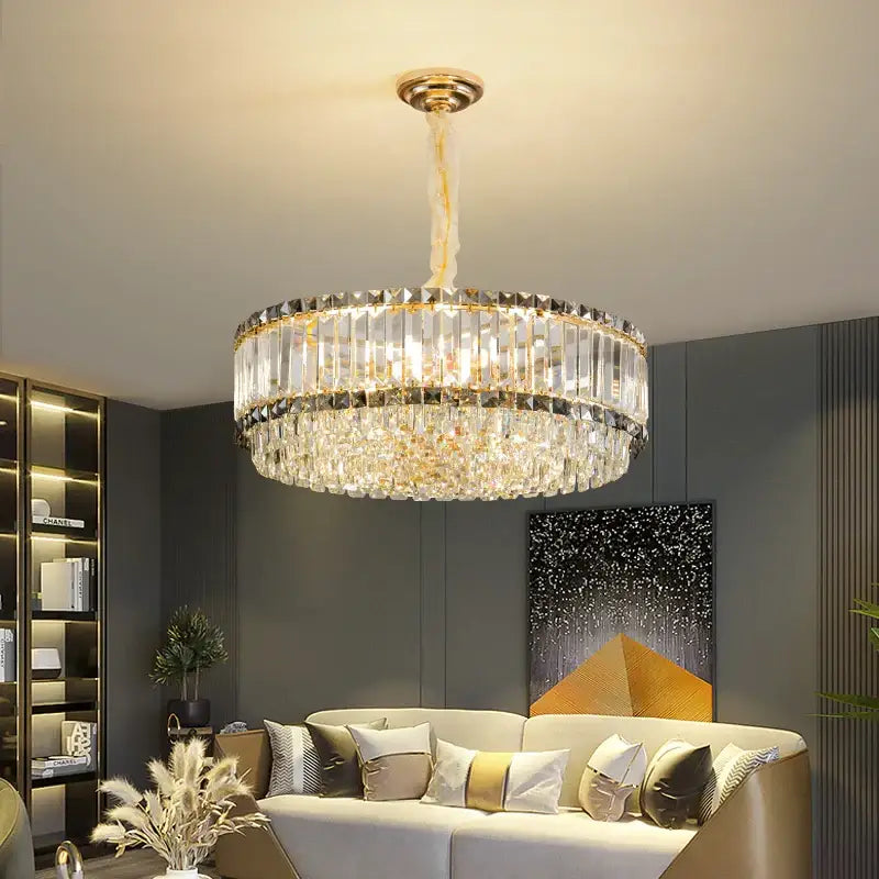 Modern gold decorbites crystal chandelier for living room