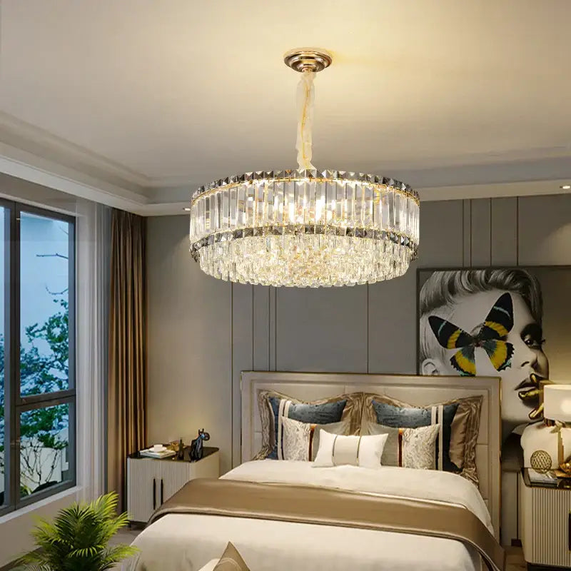 Modern gold decorbites crystal chandelier for living room
