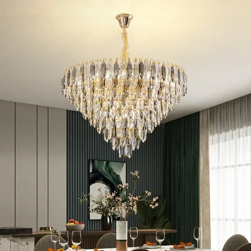 Heart shaped gold decorbites crystal chandelier for living room