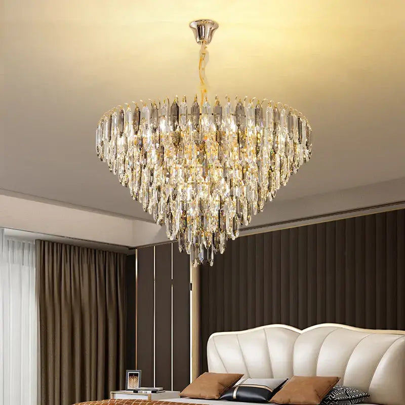 Heart shaped gold decorbites crystal chandelier for living room
