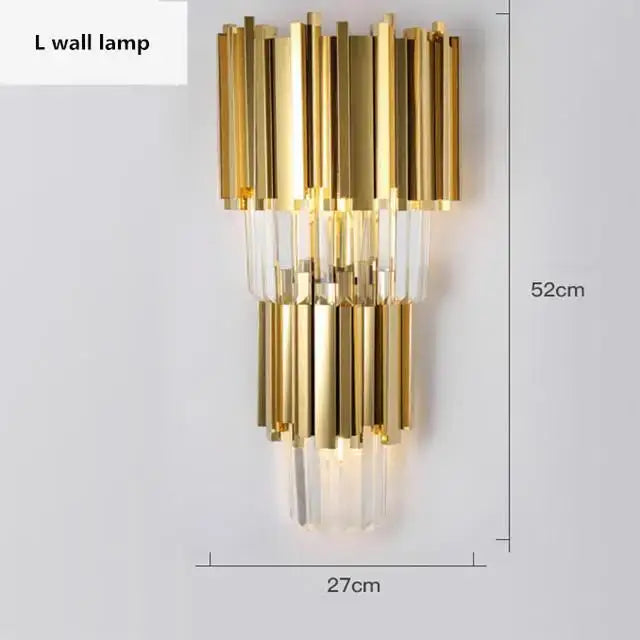 Decorbites crystal chandelier gold brass and pink living room light