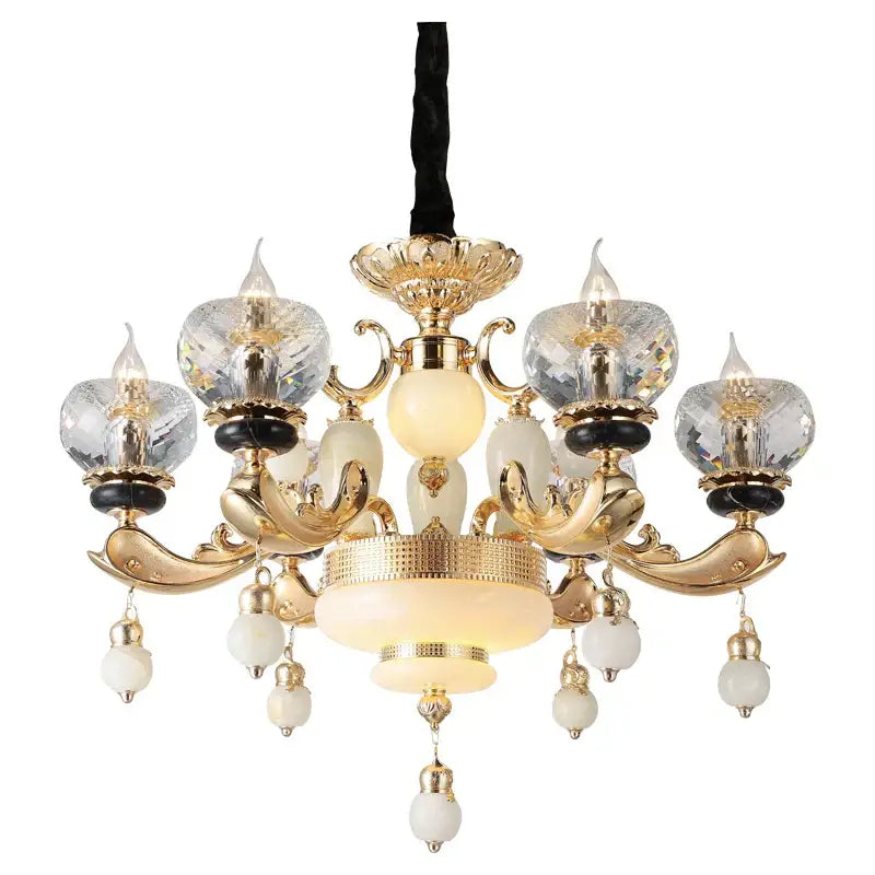 Ornate gold decorbites crystal chandelier for the dining room