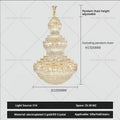 European gold multi tier decorbites crystal chandelier staircase light
