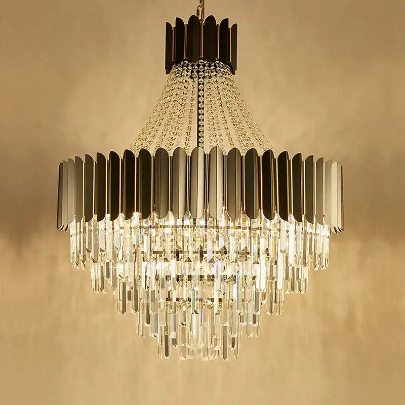 Modern black & gold decorbites crystal chandelier for living room