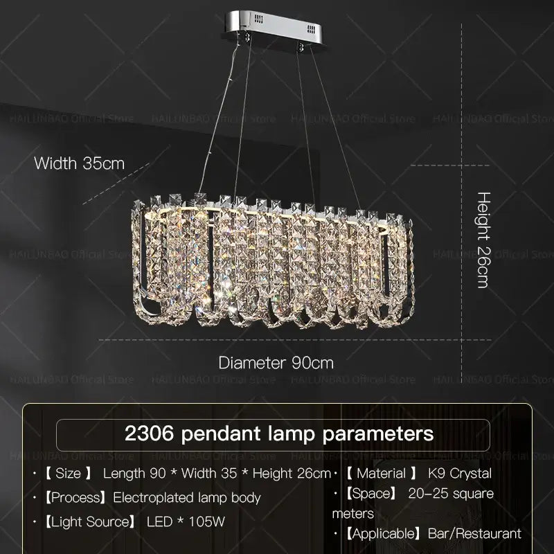 Luxurious circular crystal chandelier for elegant living room spaces