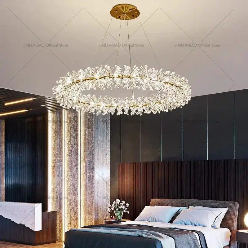 Elegant gold decorbites crystal chandelier for dining room