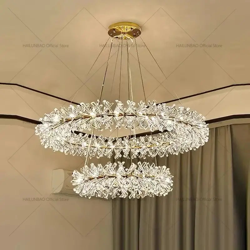 Elegant gold decorbites crystal chandelier for dining room