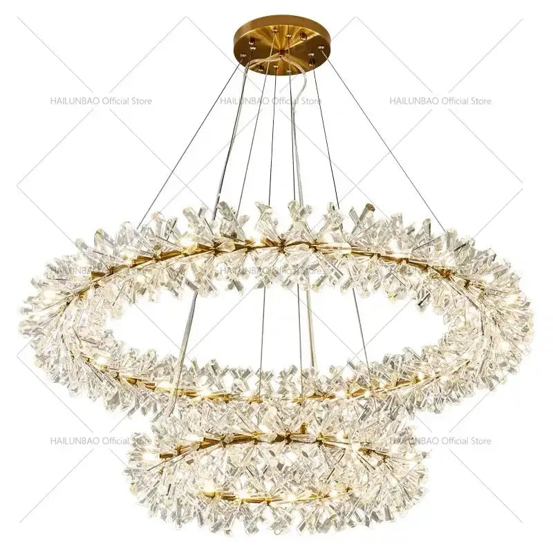 Elegant gold decorbites crystal chandelier for dining room