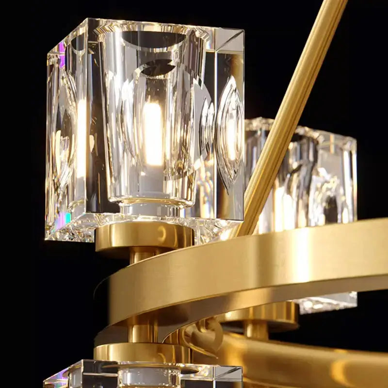 Modern gold decorbites crystal chandelier for dining room lighting