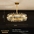 Gold double tier crystal chandelier for living room dining