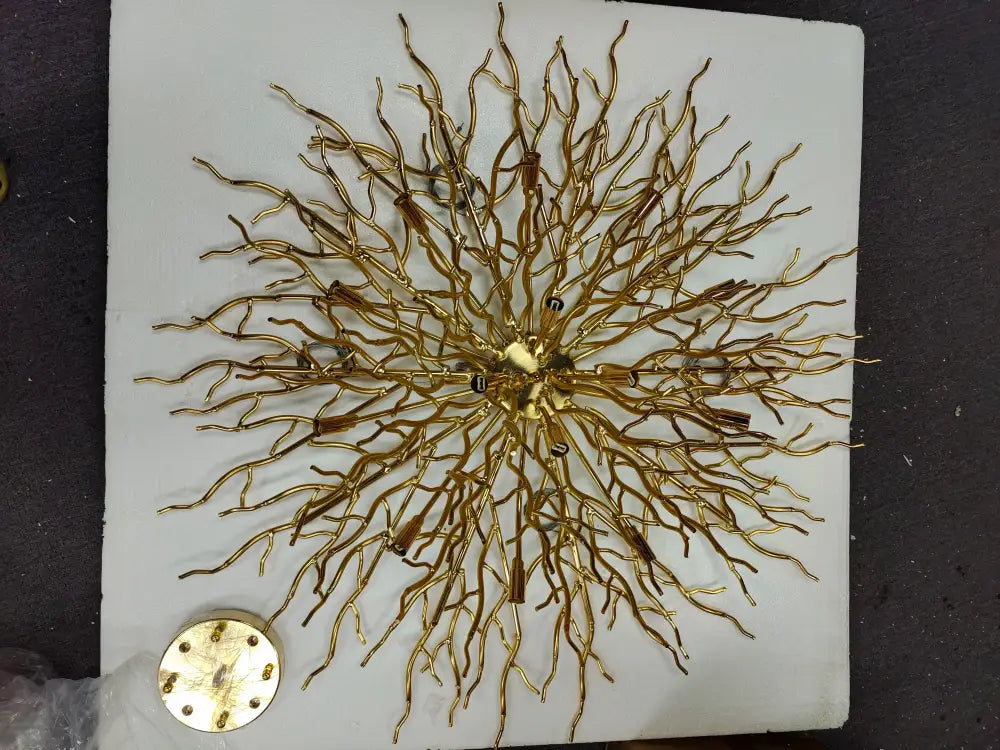 Modern branching crystal chandelier for living room aluminum lamp