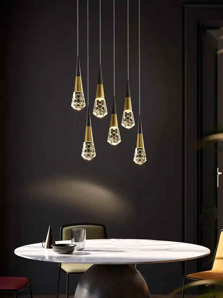 Modern gold decorbites crystal chandelier for stairwell and living room