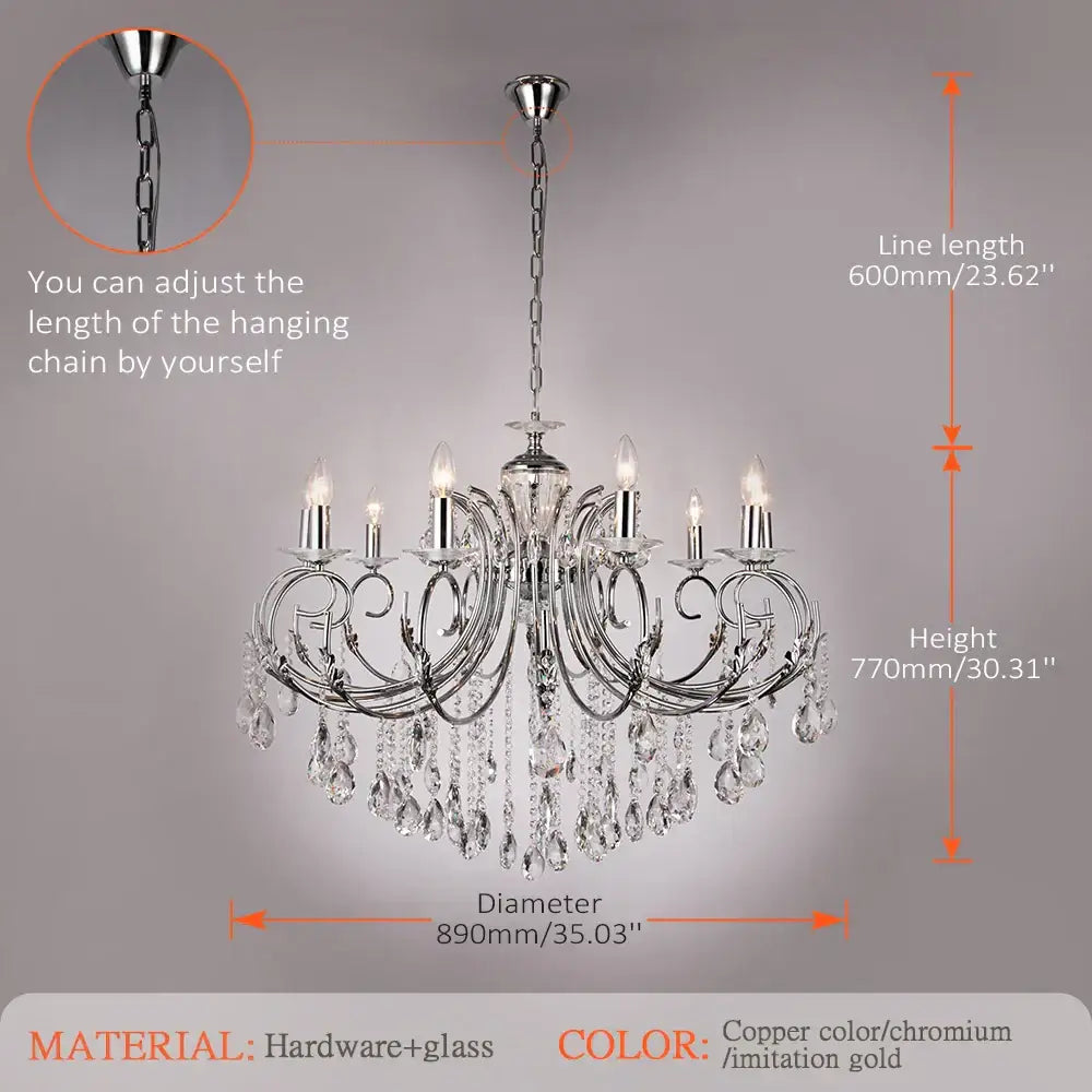 Luxury gold decorbites crystal chandelier for dining room lighting